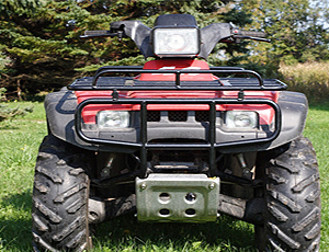 front view of atv quad-bike isolated

