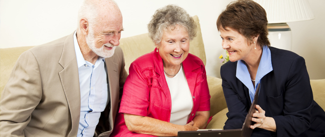 Lady expelling insurance program to aged couples 